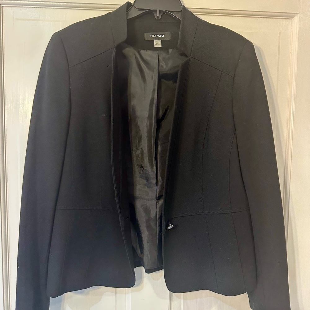 Nine West Black Blazer Tailored Suit Jacket